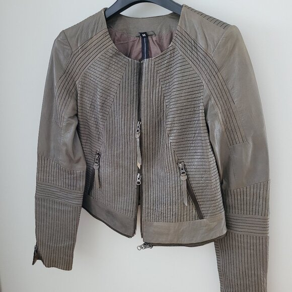ImprovD Lamb Leather Moto Jacket - Picture 12 of 16